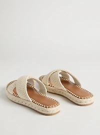 Cross Band Crochet Flatform Slide (WW