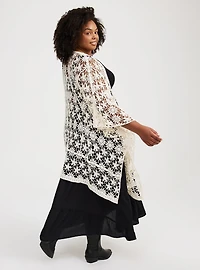 Floral Crochet Ruana