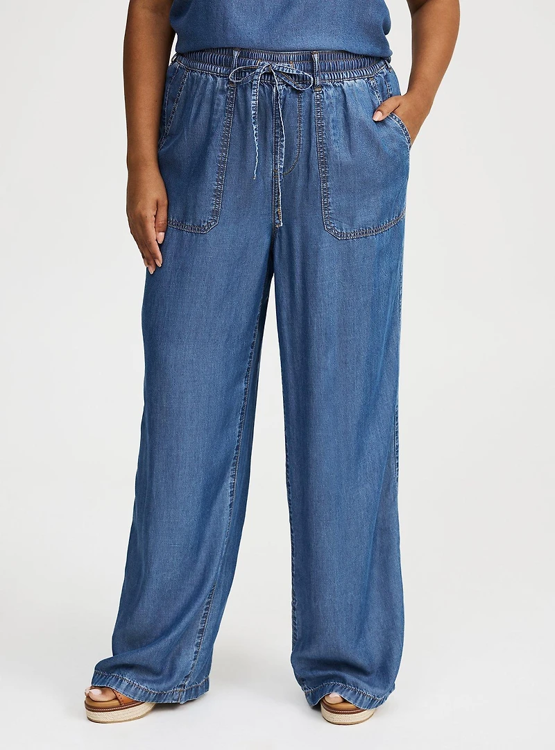 High-Rise Pull-On Lightweight Denim Jean