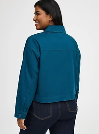 Cropped Twill Jacket
