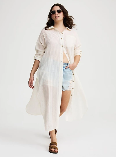 Button-Up Kimono Shirt