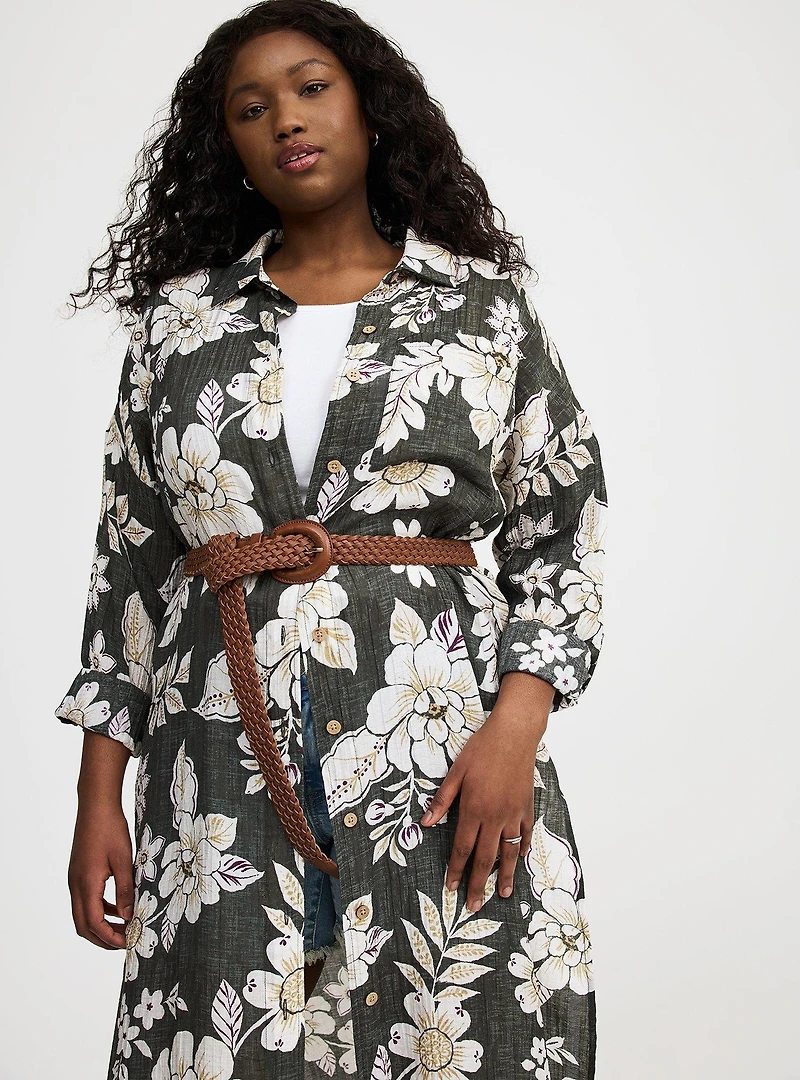 Button-Up Kimono Shirt