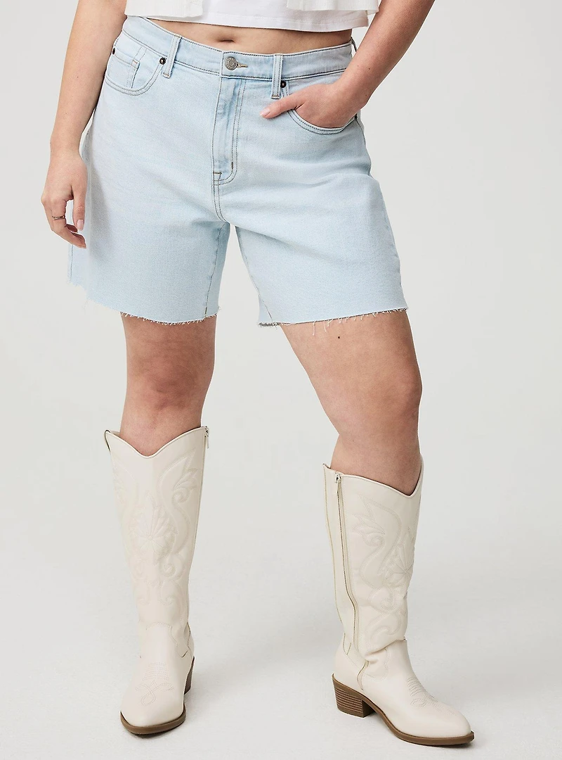 7'' High-Rise Dad Denim Short