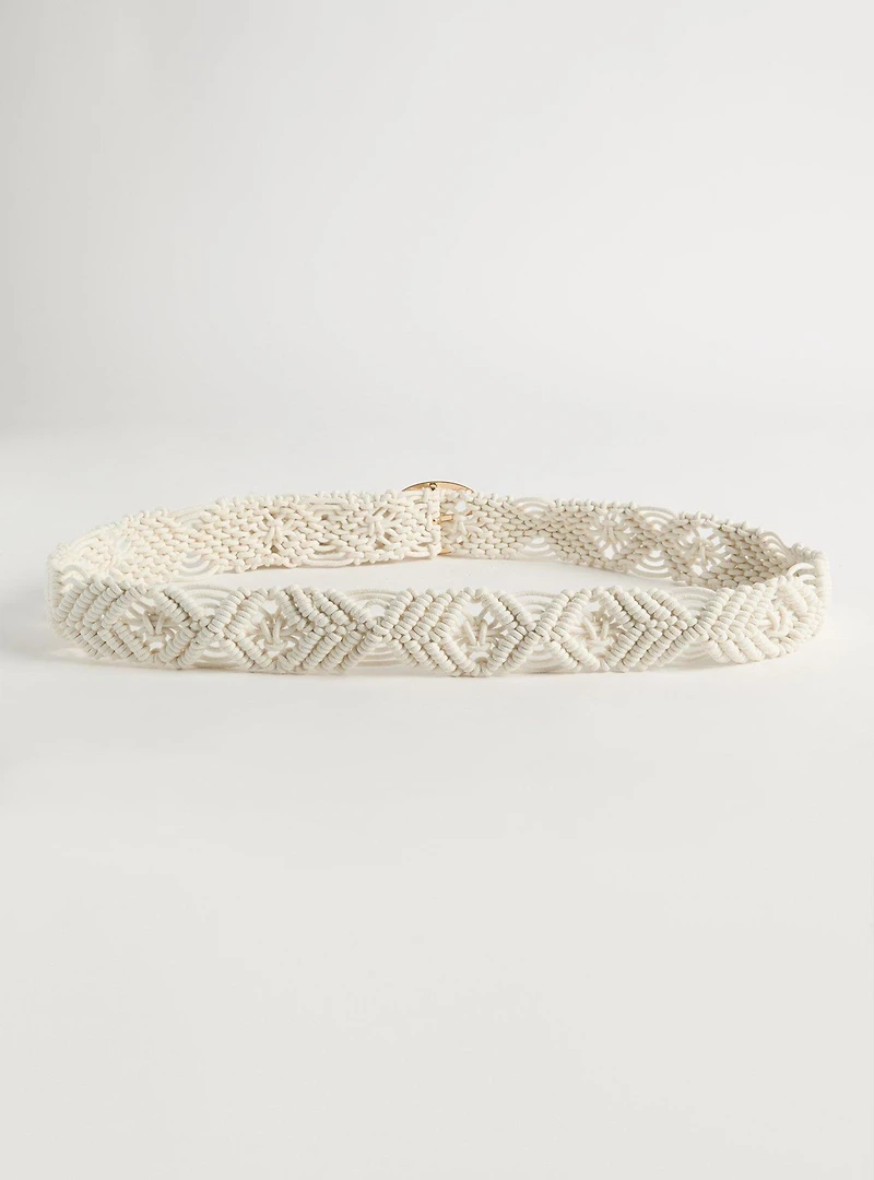 Crochet Denim Belt