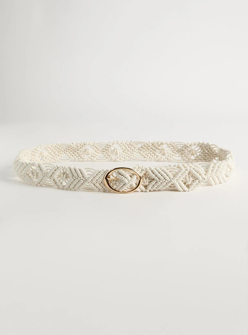 Crochet Denim Belt