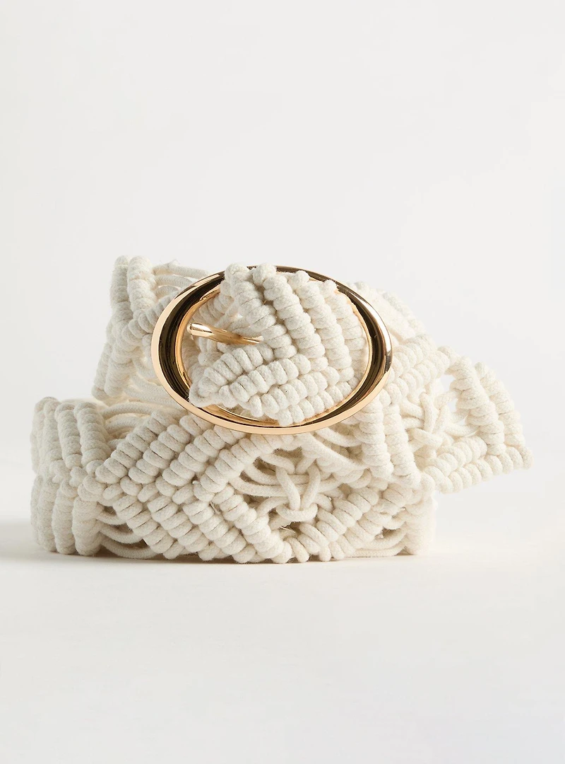 Crochet Denim Belt