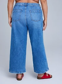 Belle Isle Crop High-Rise Wide Leg Jean