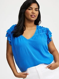 Ruffle Short Sleeve Top