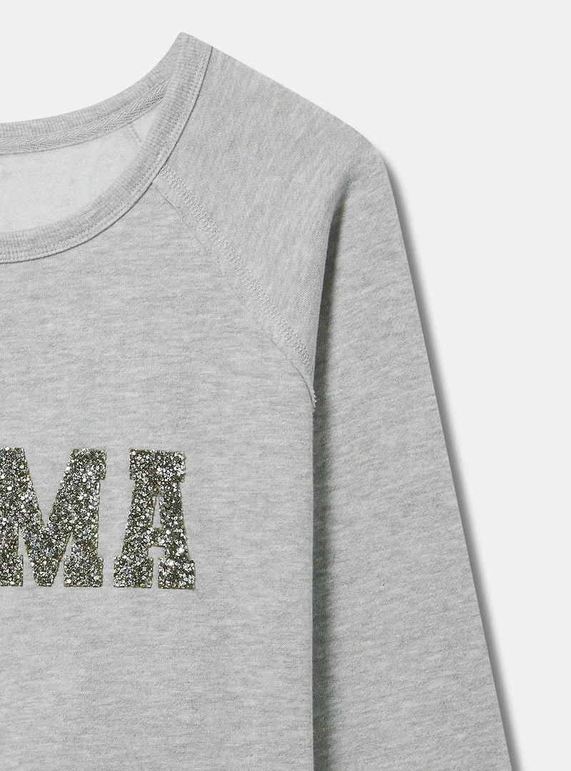 Mama Sequin Cozy Fleece Sweatshirt
