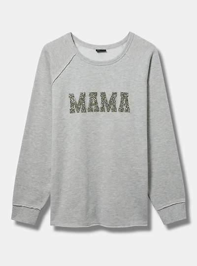 Mama Sequin Cozy Fleece Sweatshirt