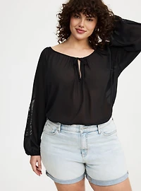 Relaxed Pop-Over Blouse