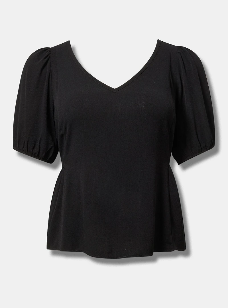 Tie Back Puff Sleeve Top