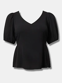 Tie Back Puff Sleeve Top