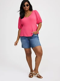 Tie Back Puff Sleeve Top