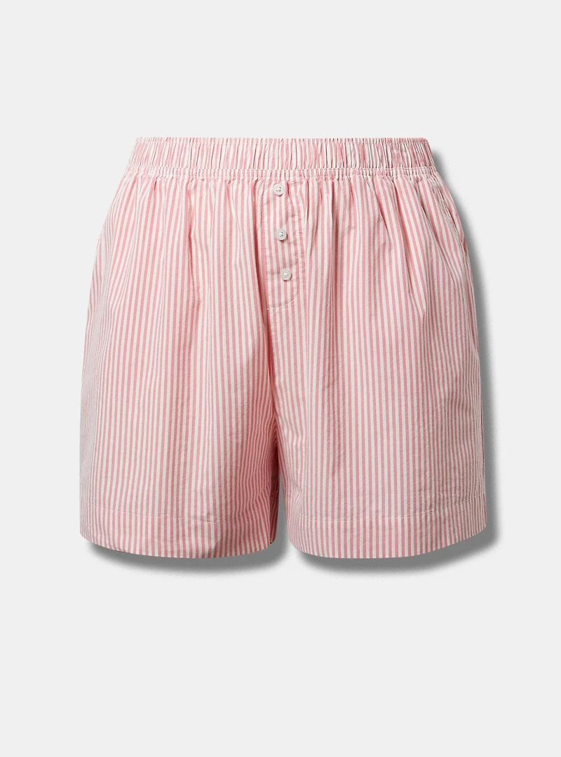 Cotton Boxer High-Rise Short