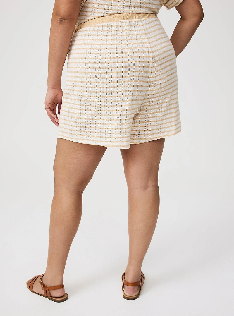 High-Rise Drawstring Knit Short
