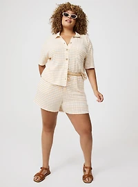 High-Rise Drawstring Knit Short