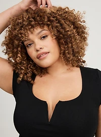 Foxy Scoop V-Wire Ruched Top