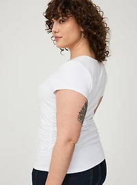 Foxy Scoop V-Wire Ruched Top