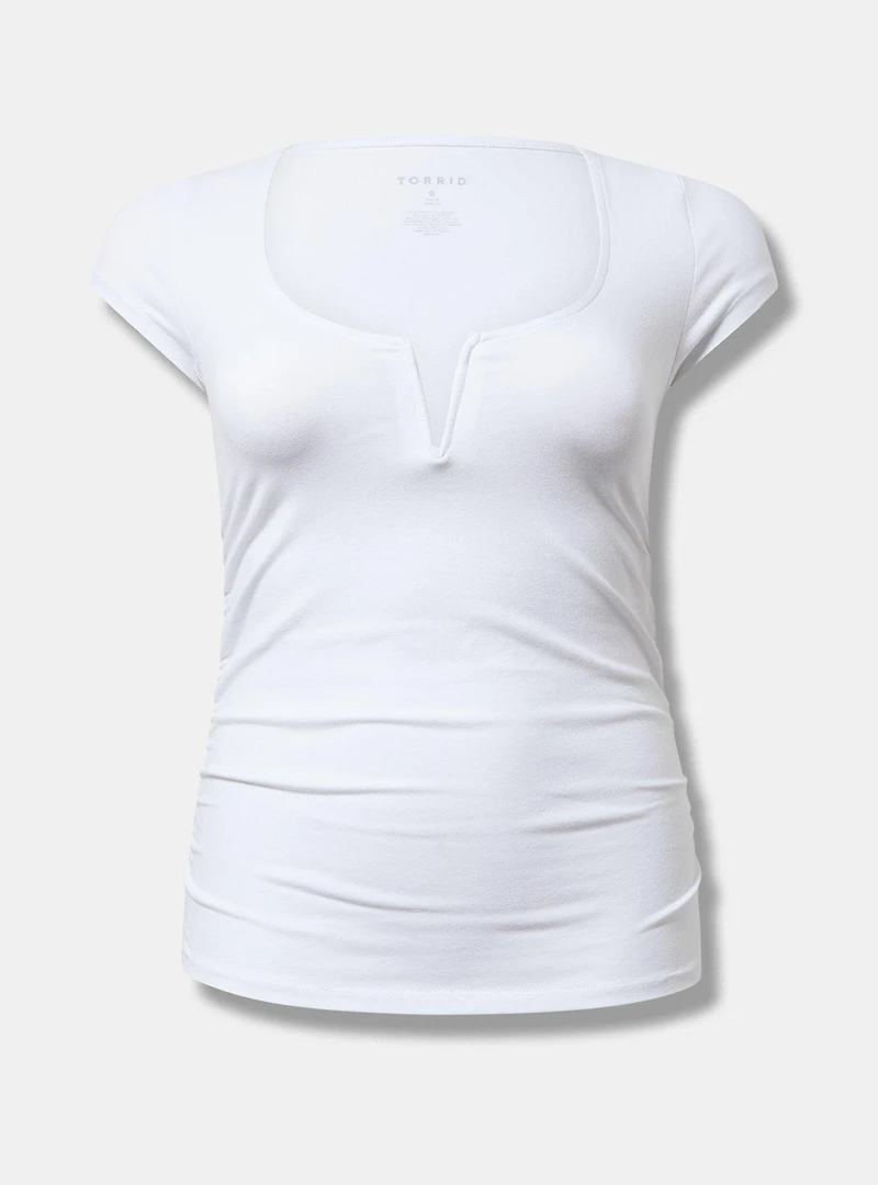 Foxy Scoop V-Wire Ruched Top
