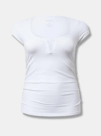 Foxy Scoop V-Wire Ruched Top