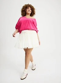 Mesh Ruffle Active Skirt with Bike Short