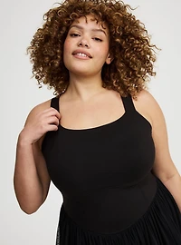 Performance Core Mesh Ruffle 2fer Active Dress
