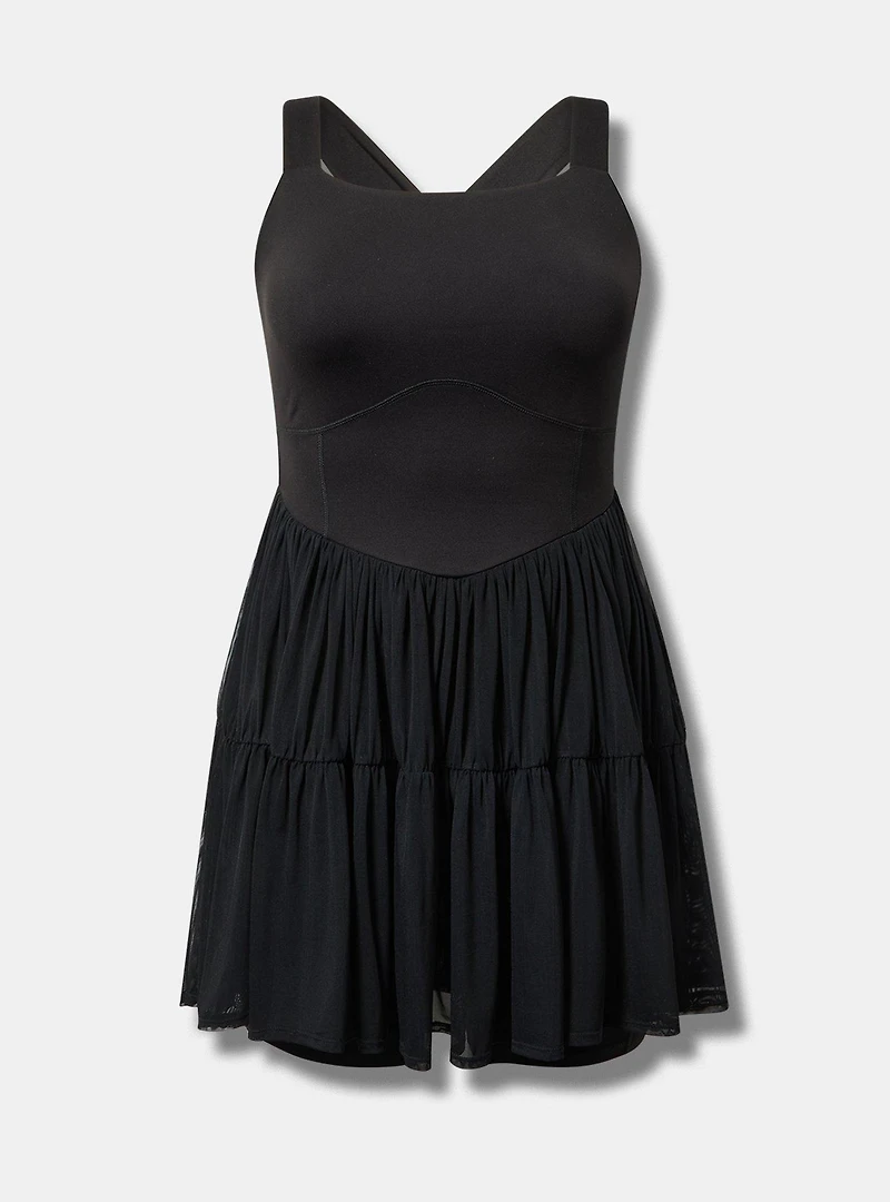 Performance Core Mesh Ruffle 2fer Active Dress