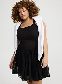 Performance Core Mesh Ruffle 2fer Active Dress