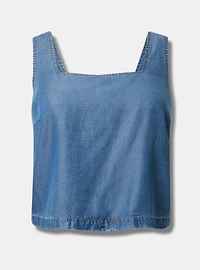 Tencel Square Neck Top