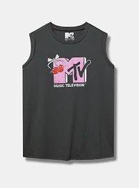 MTV Cherries Cotton Roll Cuff Tank