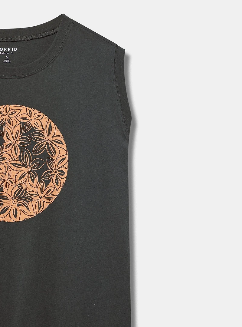 Floral Peace Relaxed Heritage Jersey Tank