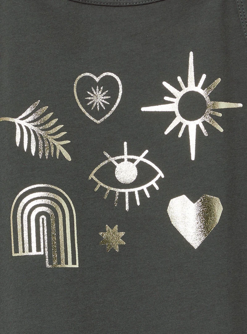 Symbols Foxy High Neck Crop Tank