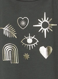 Symbols Foxy High Neck Crop Tank