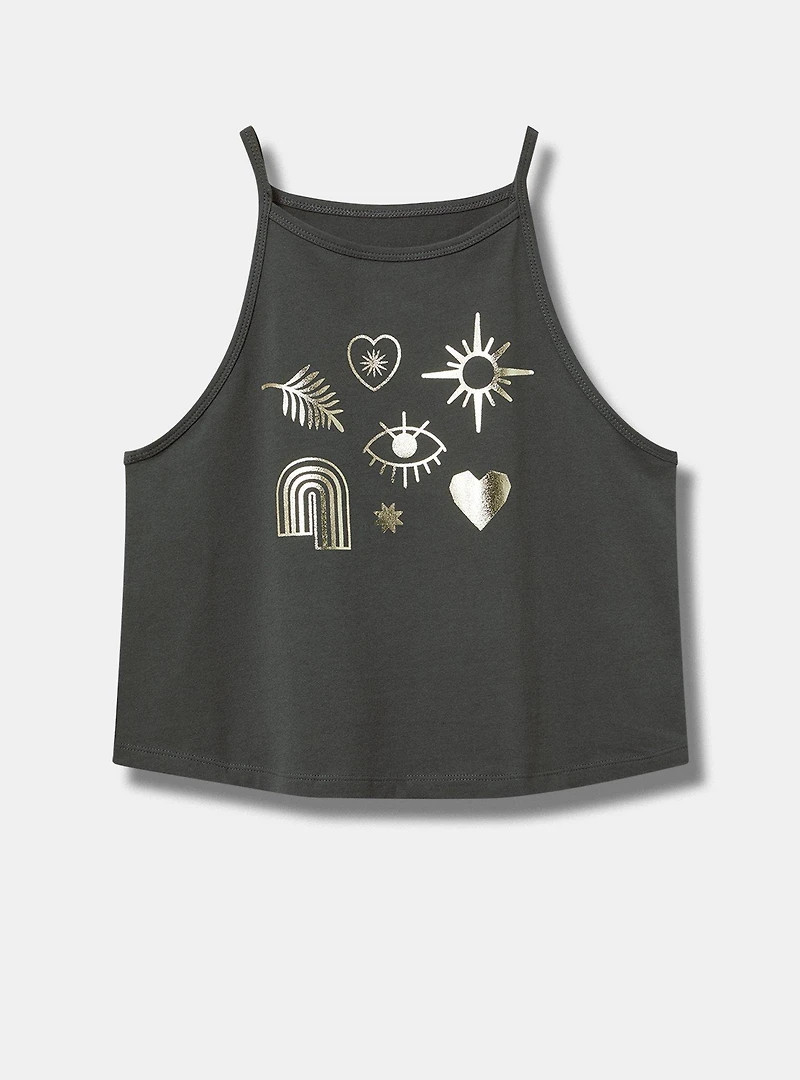 Symbols Foxy High Neck Crop Tank