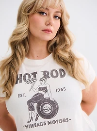Retro Chic Hot Rod Ringer Tee