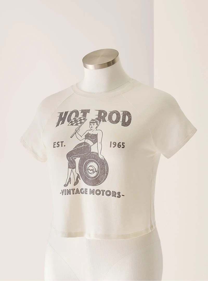 Retro Chic Hot Rod Ringer Tee