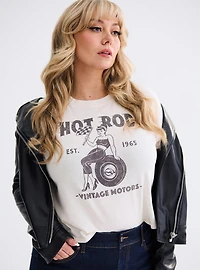 Retro Chic Hot Rod Ringer Tee