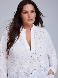 Belle Isle Cotton Eyelet Top