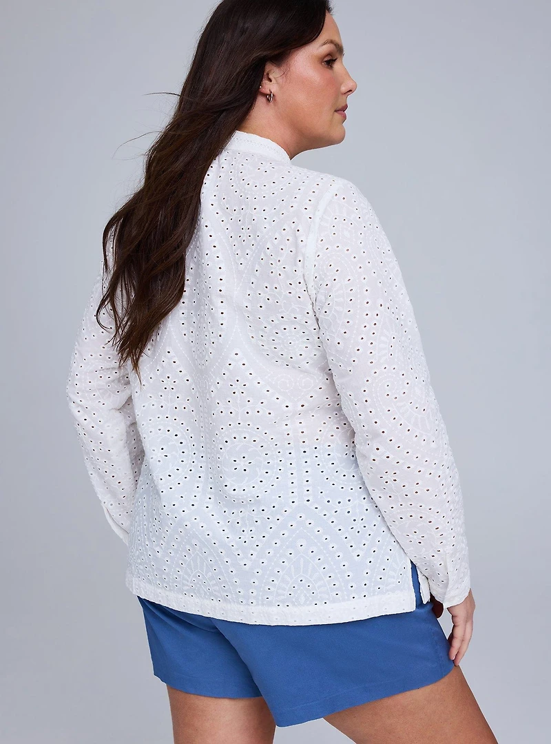 Belle Isle Cotton Eyelet Top