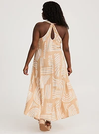Challis Twist Back Maxi Dress