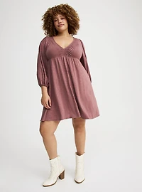 Deep V-Neck Mini Dress