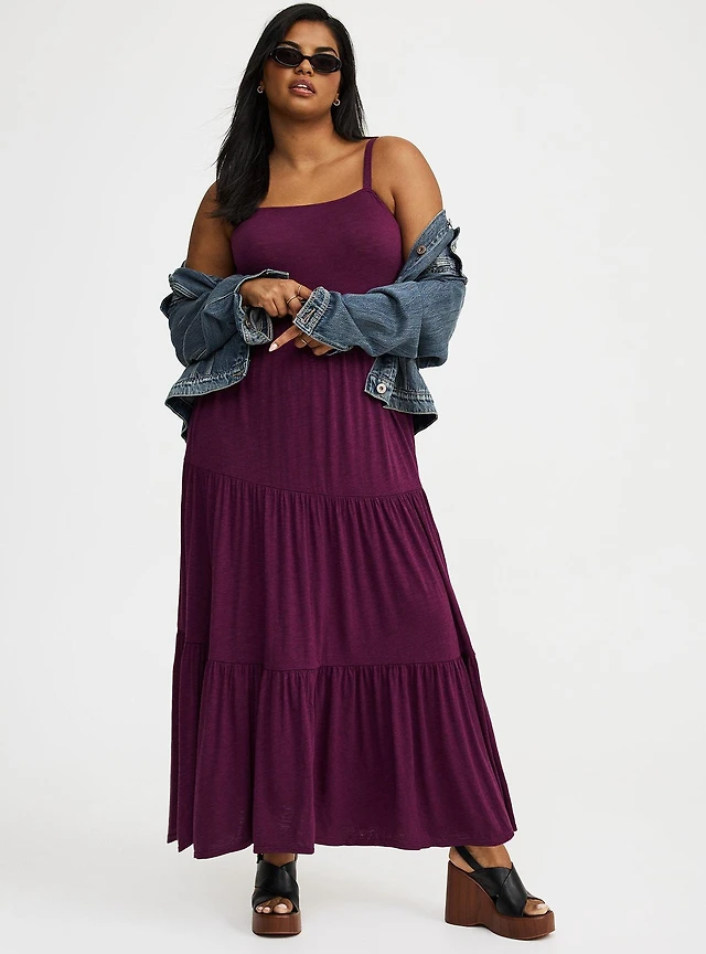 blue dress for baby girl Nobu | Burgundy Bandeau Maxi Dress with Halter-Collar