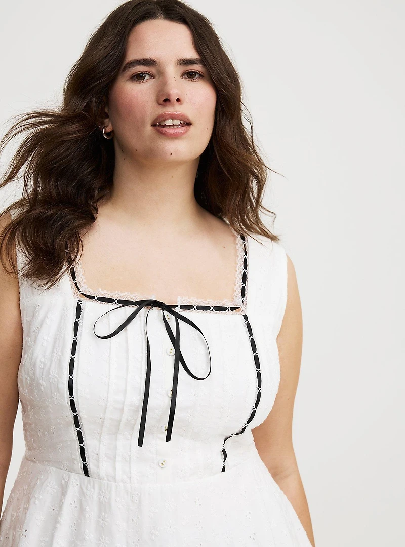Peplum Eyelet Top