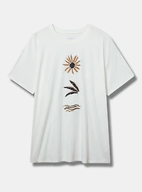 Beach Symbols Oversized Heritage Jersey Embroidered Tee