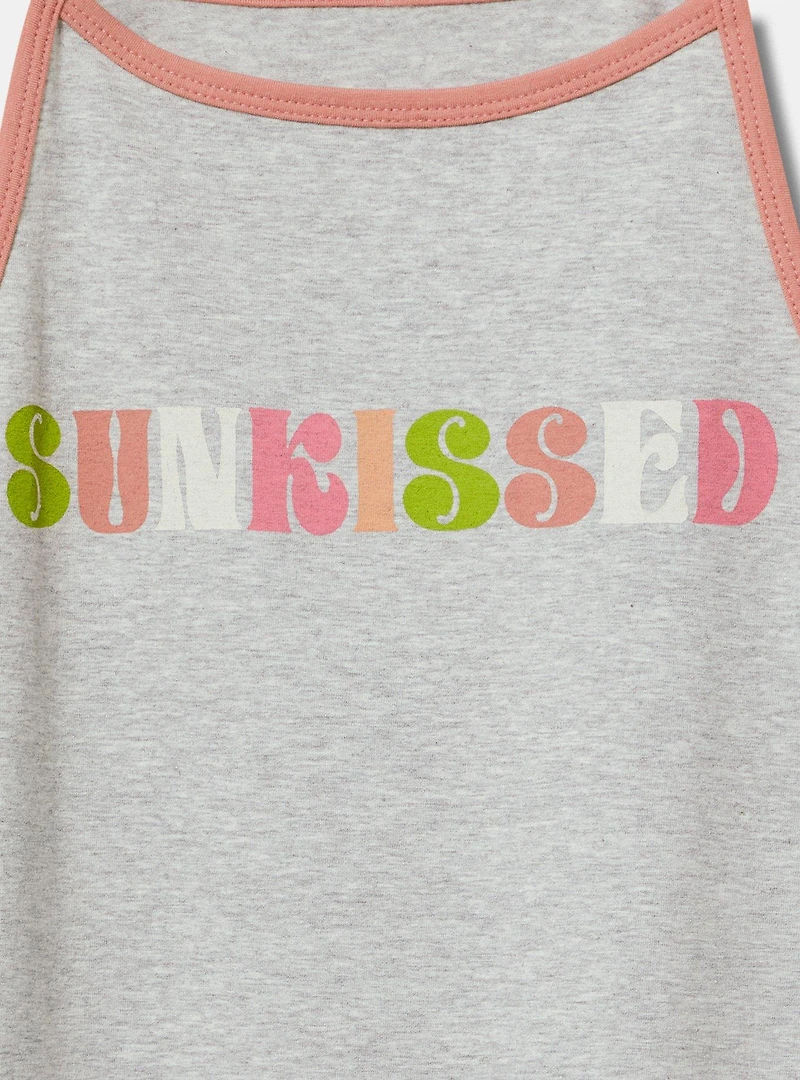 Sunkissed Foxy High Neck Crop Tank