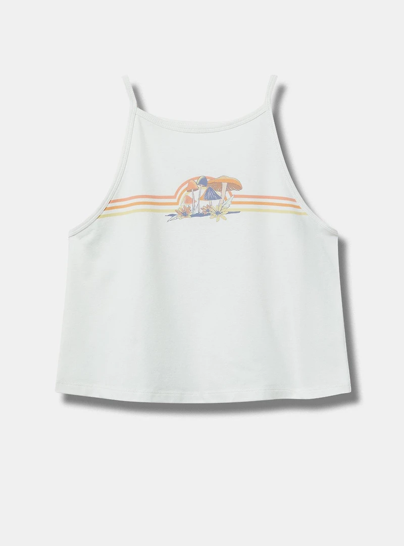 Mushroom Foxy High Neck Crop Tank