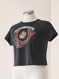 Retro Chic Good Luck Ringer Tee