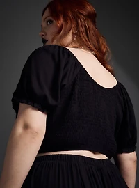 Nightfall Embroidered Crop Top