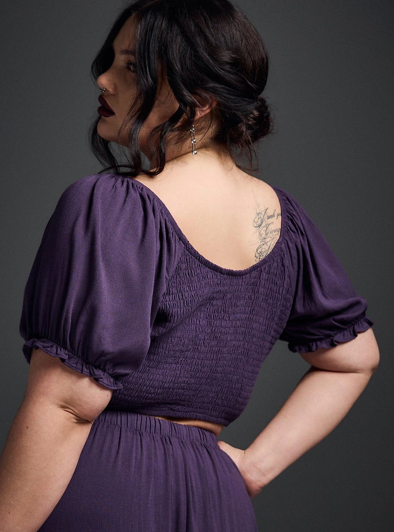 Nightfall Embroidered Crop Top